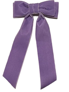 Light Orchid Tailored Double Loop Velvet Bows