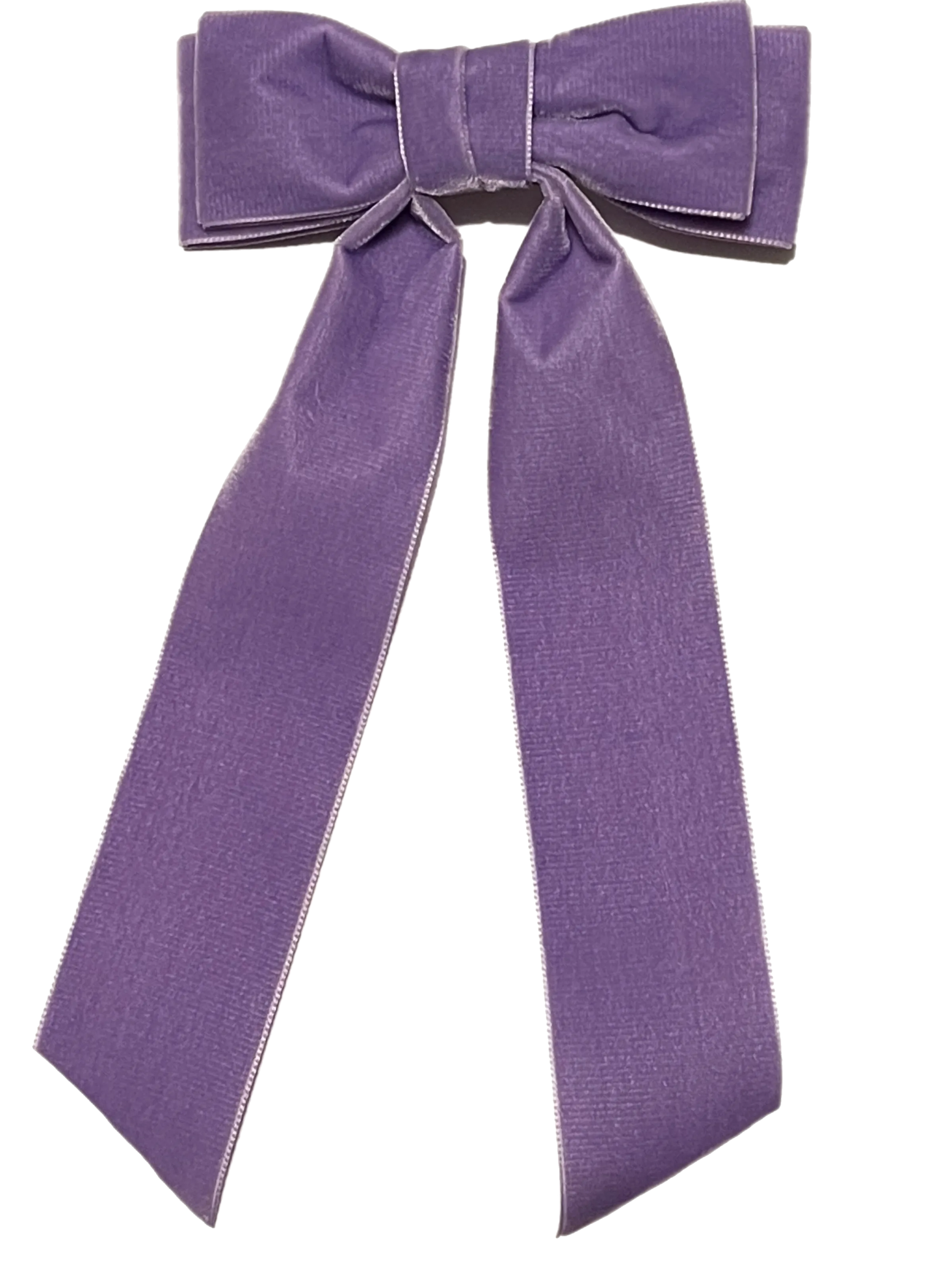 Light Orchid Tailored Double Loop Velvet Bows