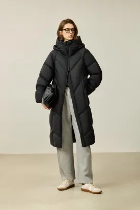 LILY Trendy Puffer Hooded 90% Down Jacket