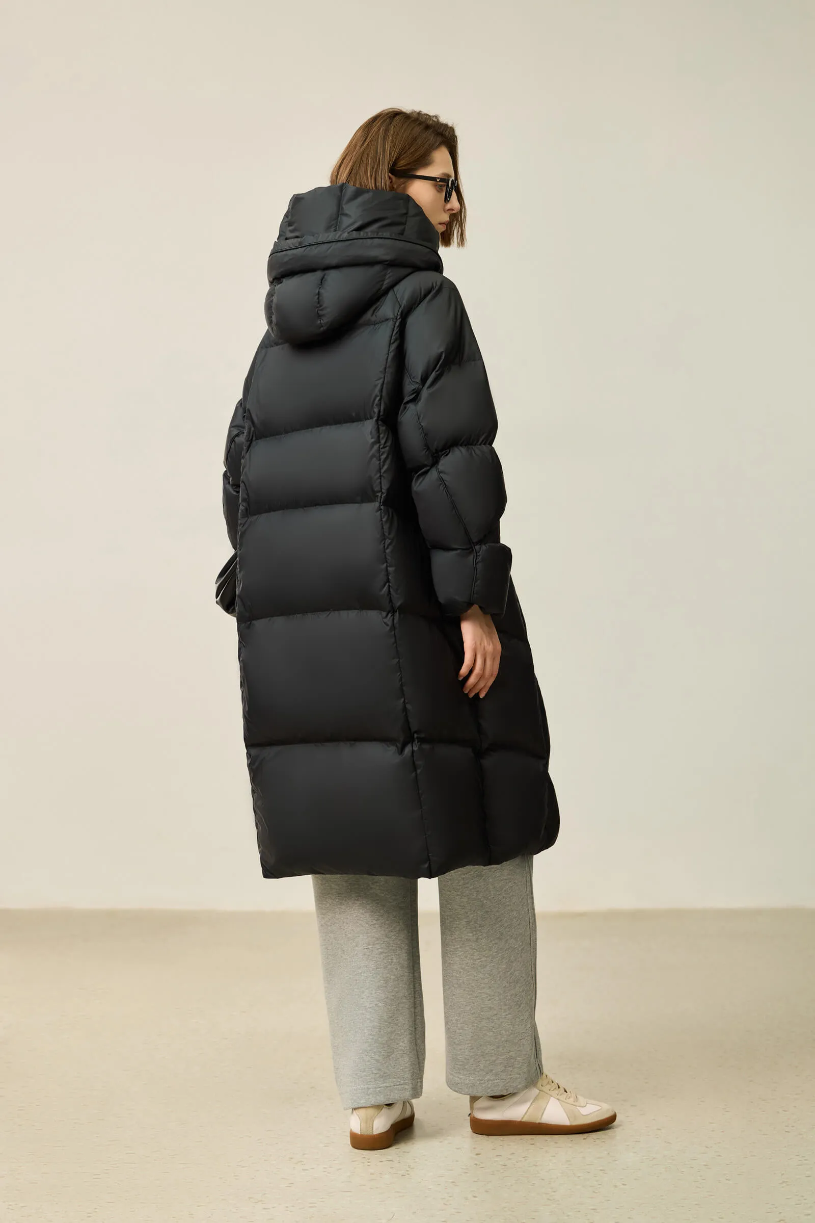 LILY Trendy Puffer Hooded 90% Down Jacket