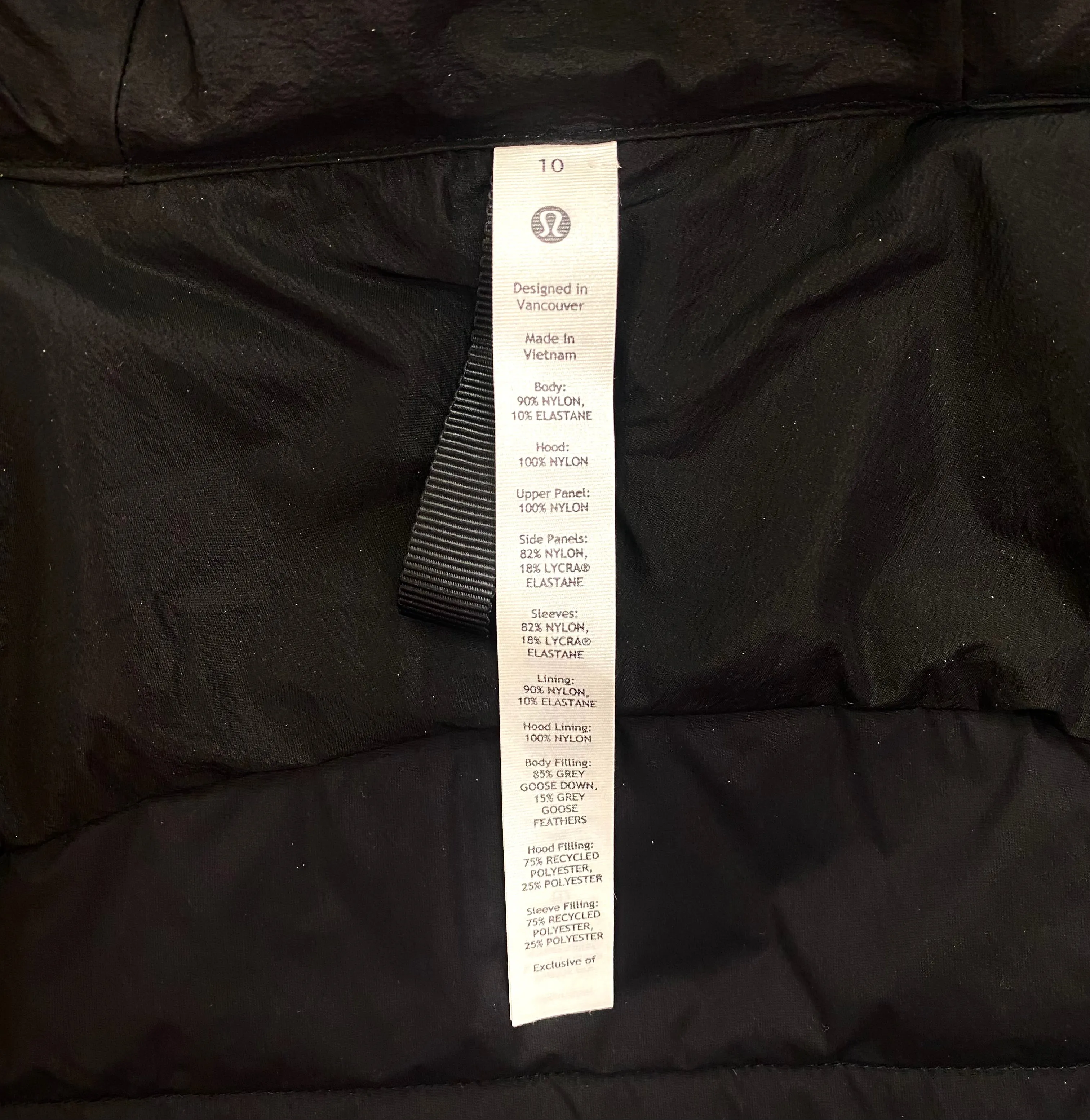 LULULEMON DOWN FOR IT ALL JACKET - 10