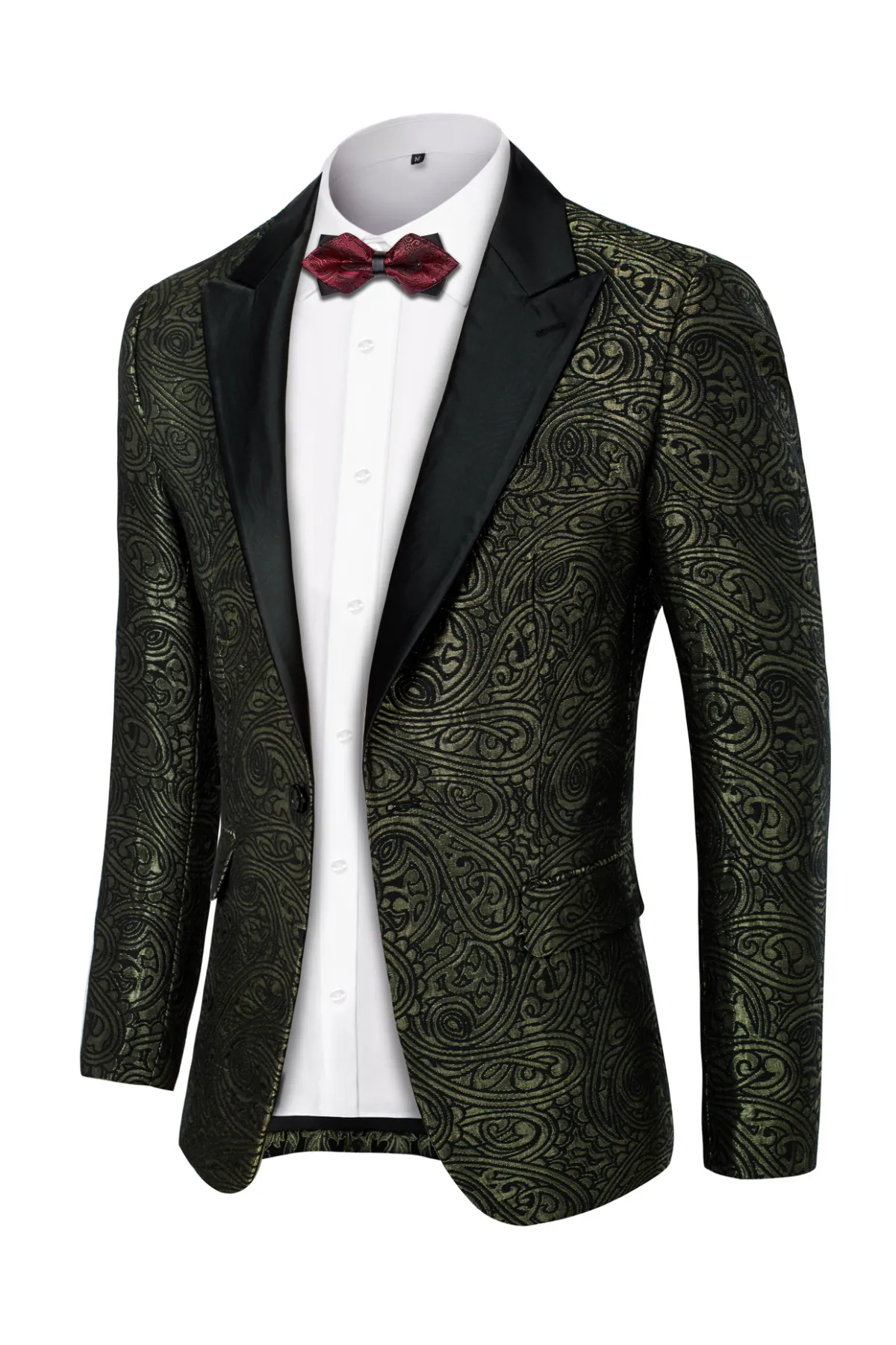 Men's Blazer Slim Fit Dress Floral Pattern Sport Jacket One Button Blazer