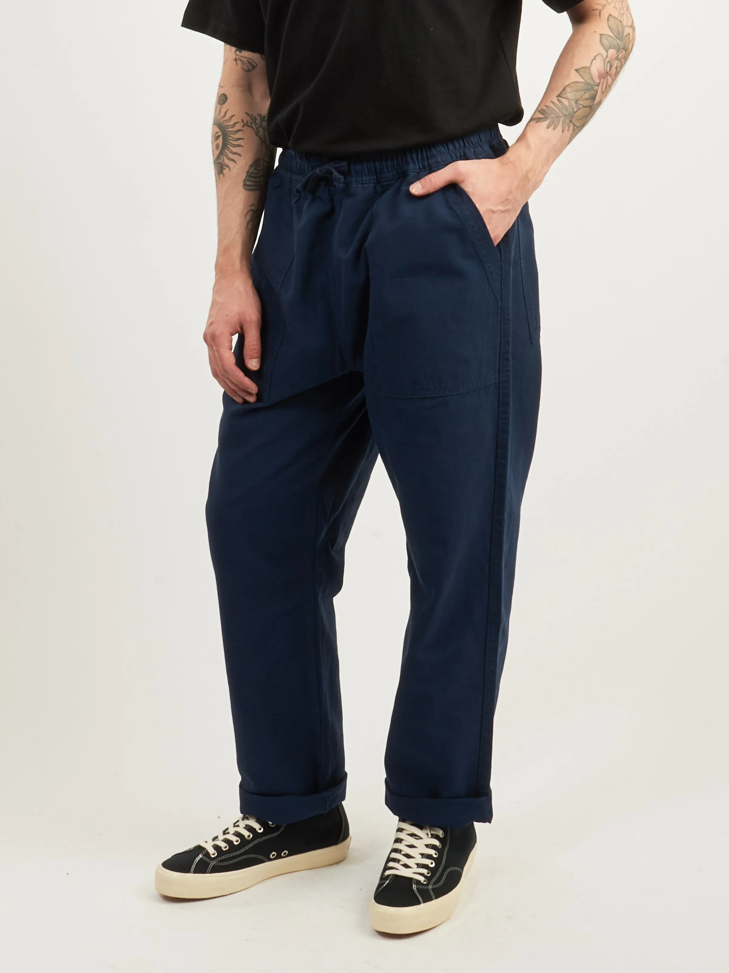 Navy Canvas Chef Pant