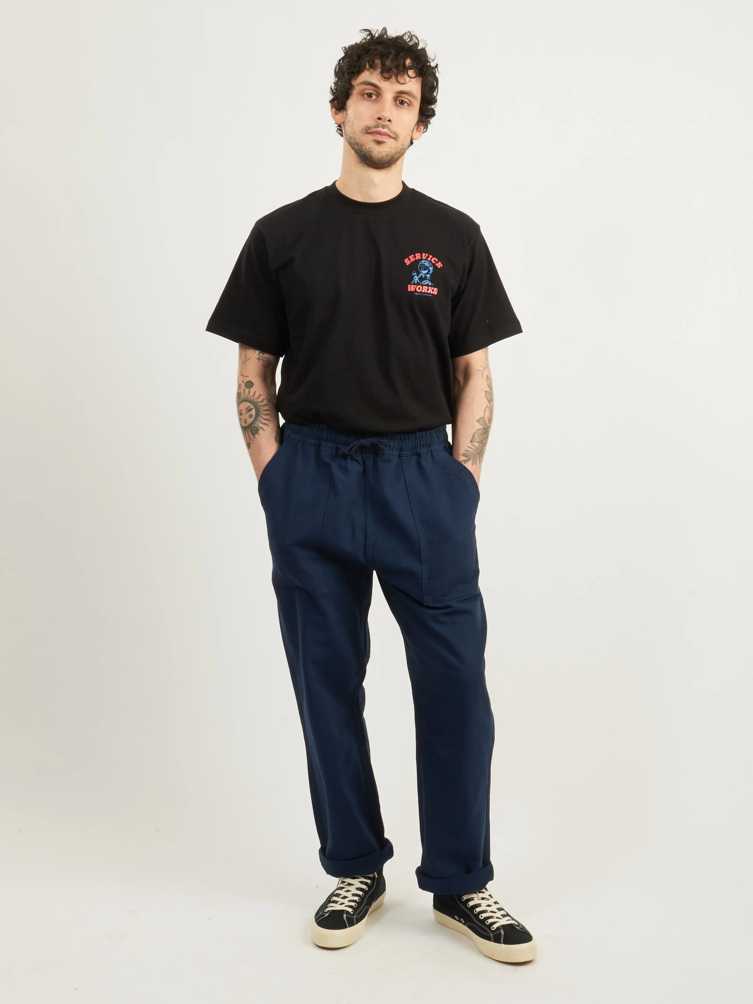 Navy Canvas Chef Pant