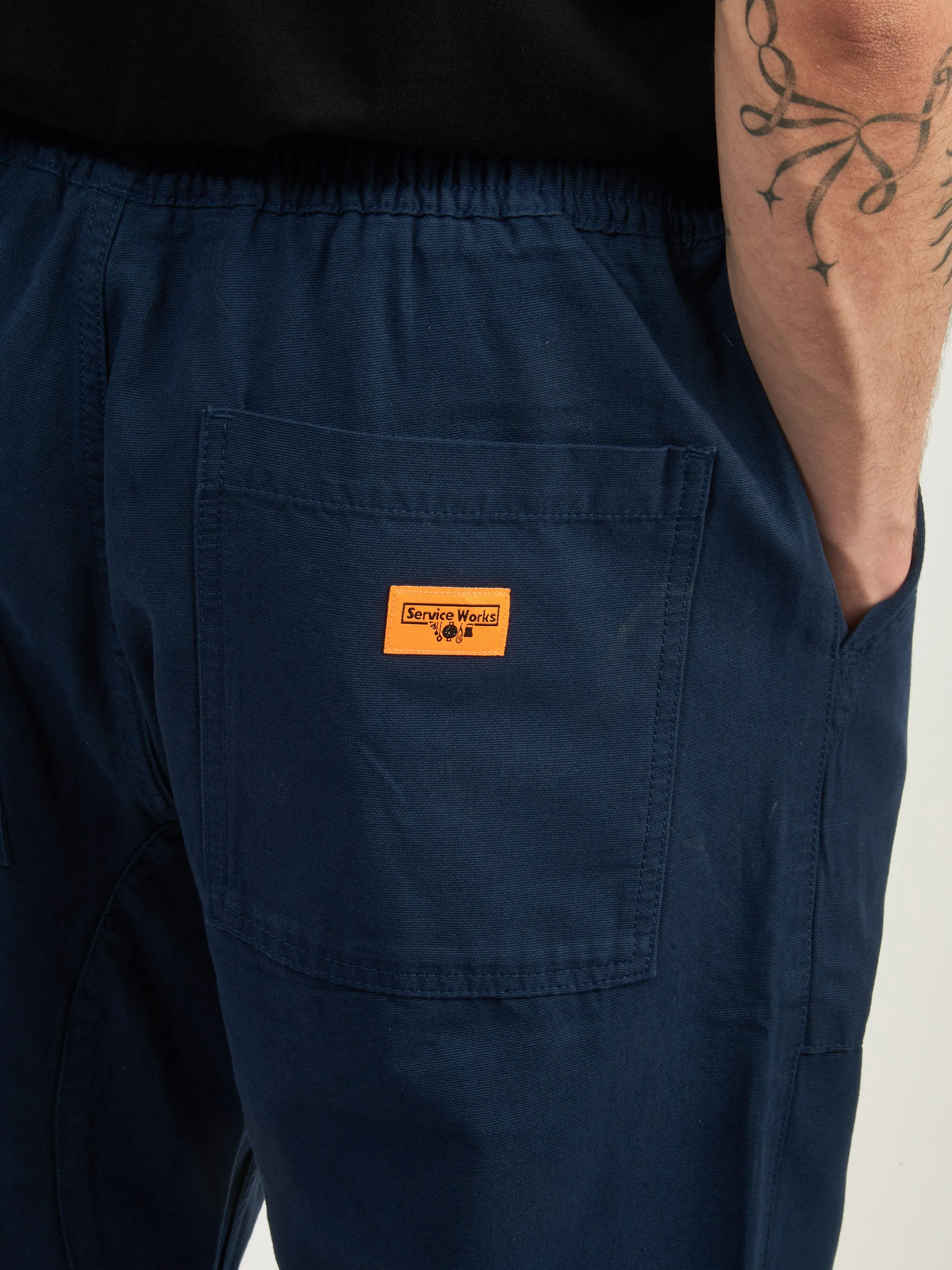 Navy Canvas Chef Pant