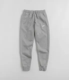 Nike Club Fleece Joggers - Dark Grey Heather / Matte Silver / White