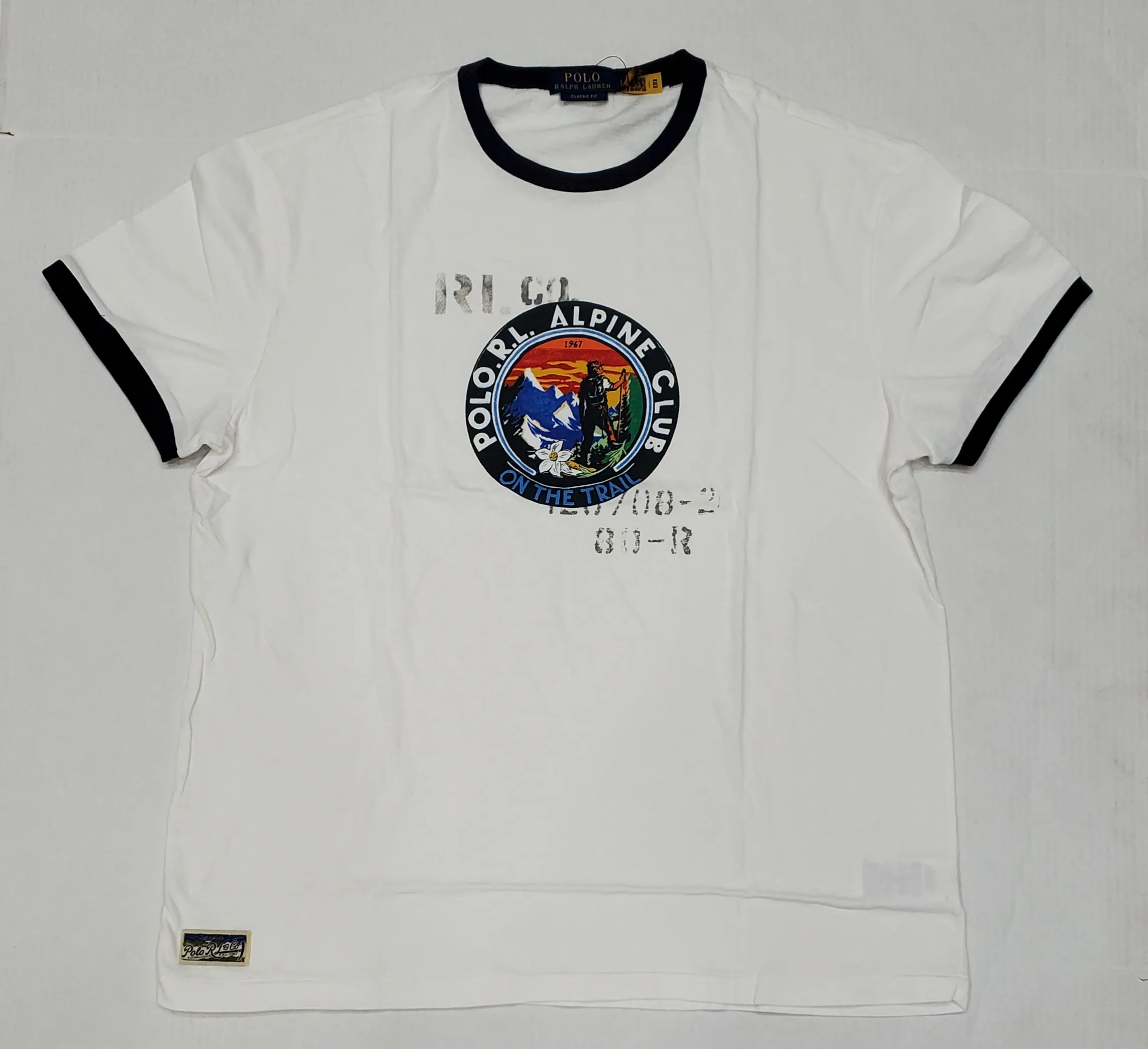 Nwt Polo Ralph Lauren White Uneven Alpine Club Classic Fit Tee