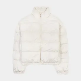 Nylon Puffer Womens Jacket (Beige)