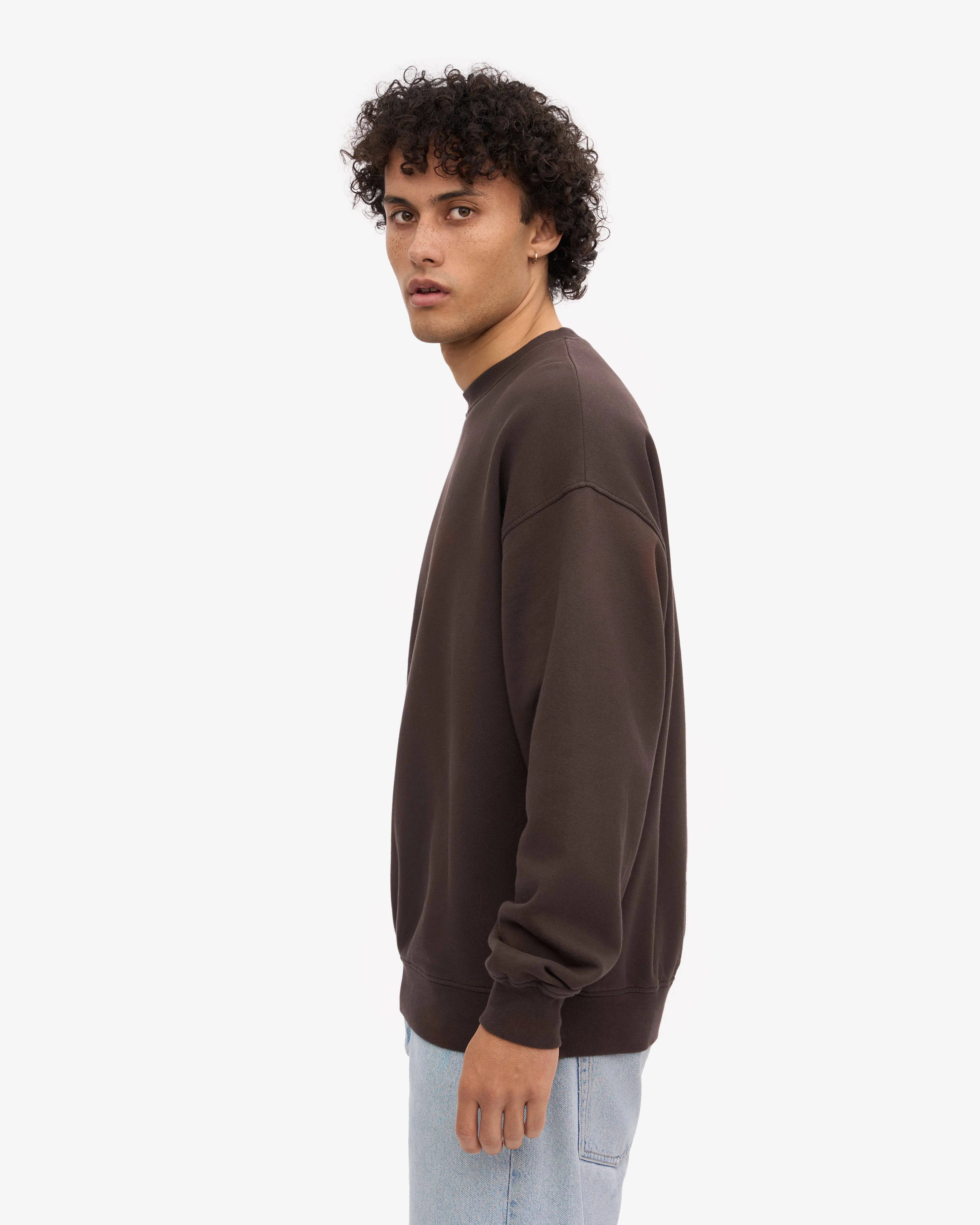 Organic Oversized Crew - Coffee Brown