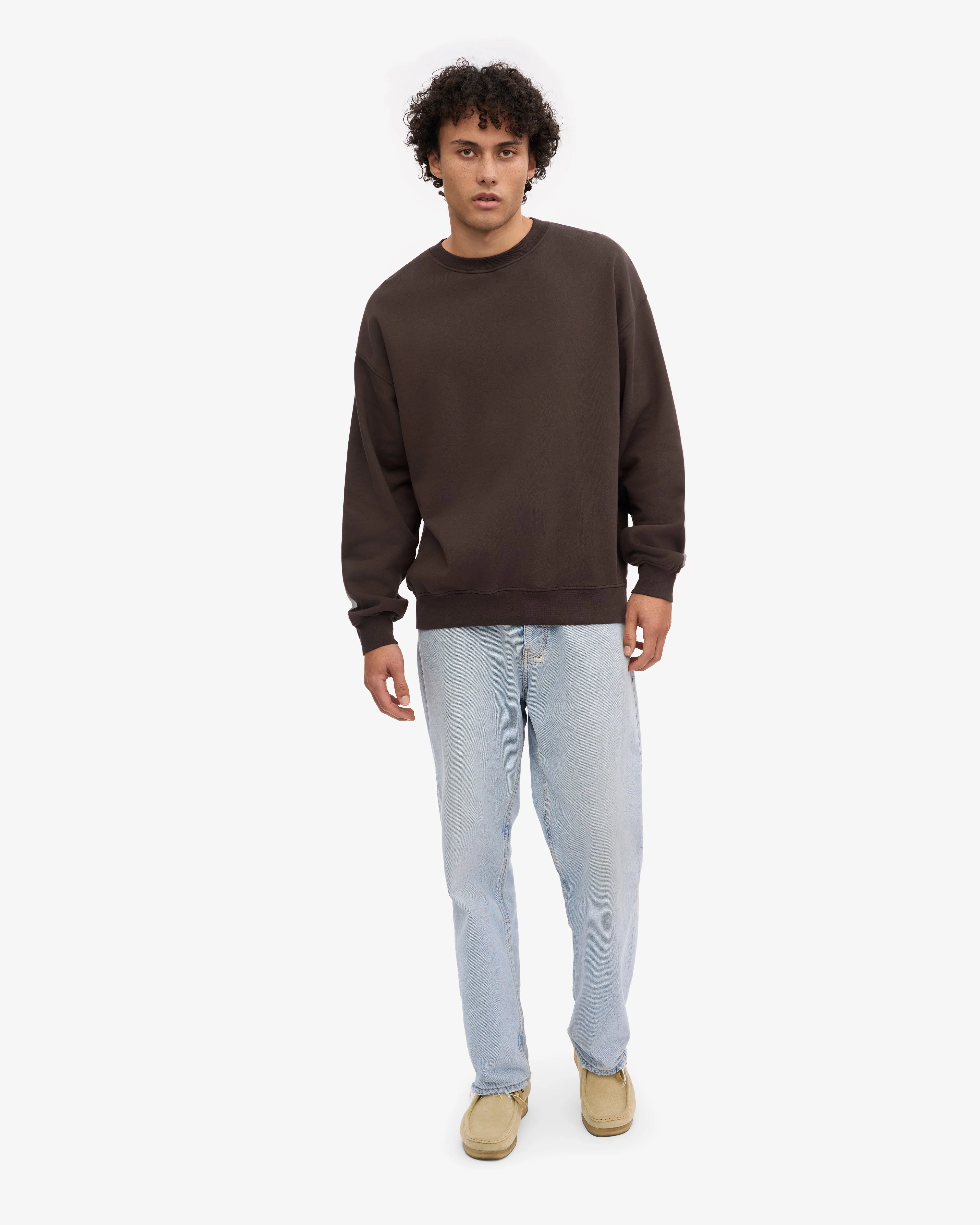 Organic Oversized Crew - Coffee Brown