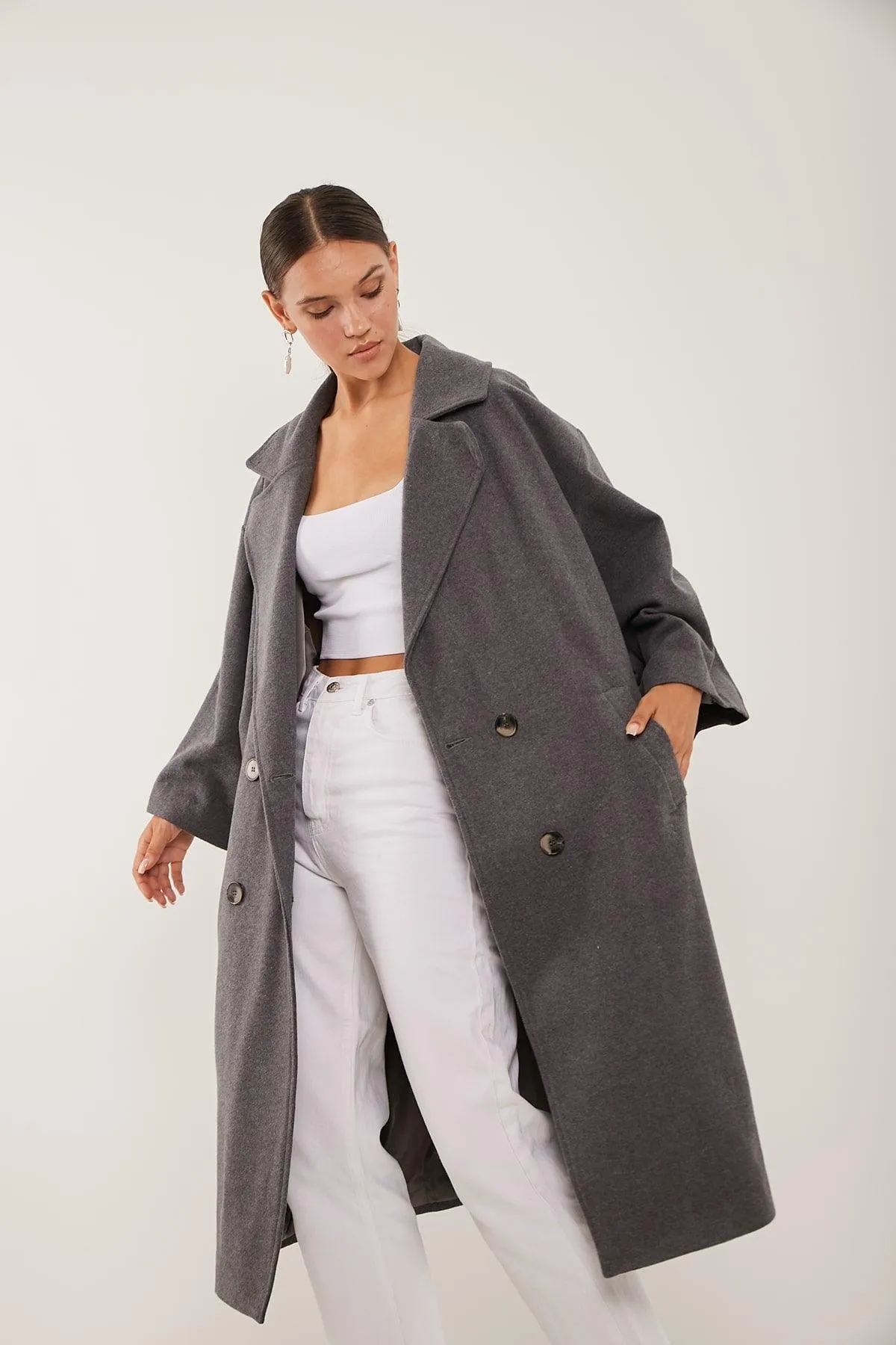 Oversized Cozy Coat - Gray