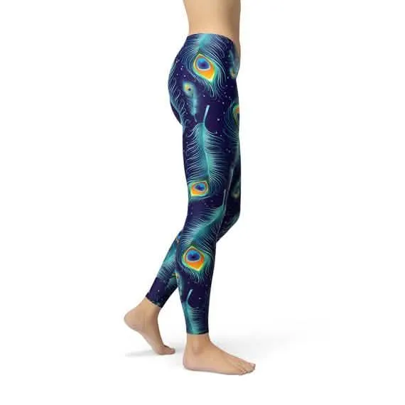 Peacock Paradise Premium Full-Length Leggings