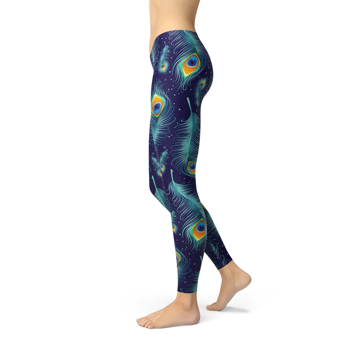 Peacock Paradise Premium Full-Length Leggings