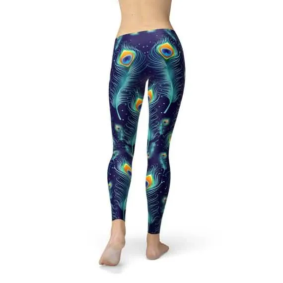 Peacock Paradise Premium Full-Length Leggings