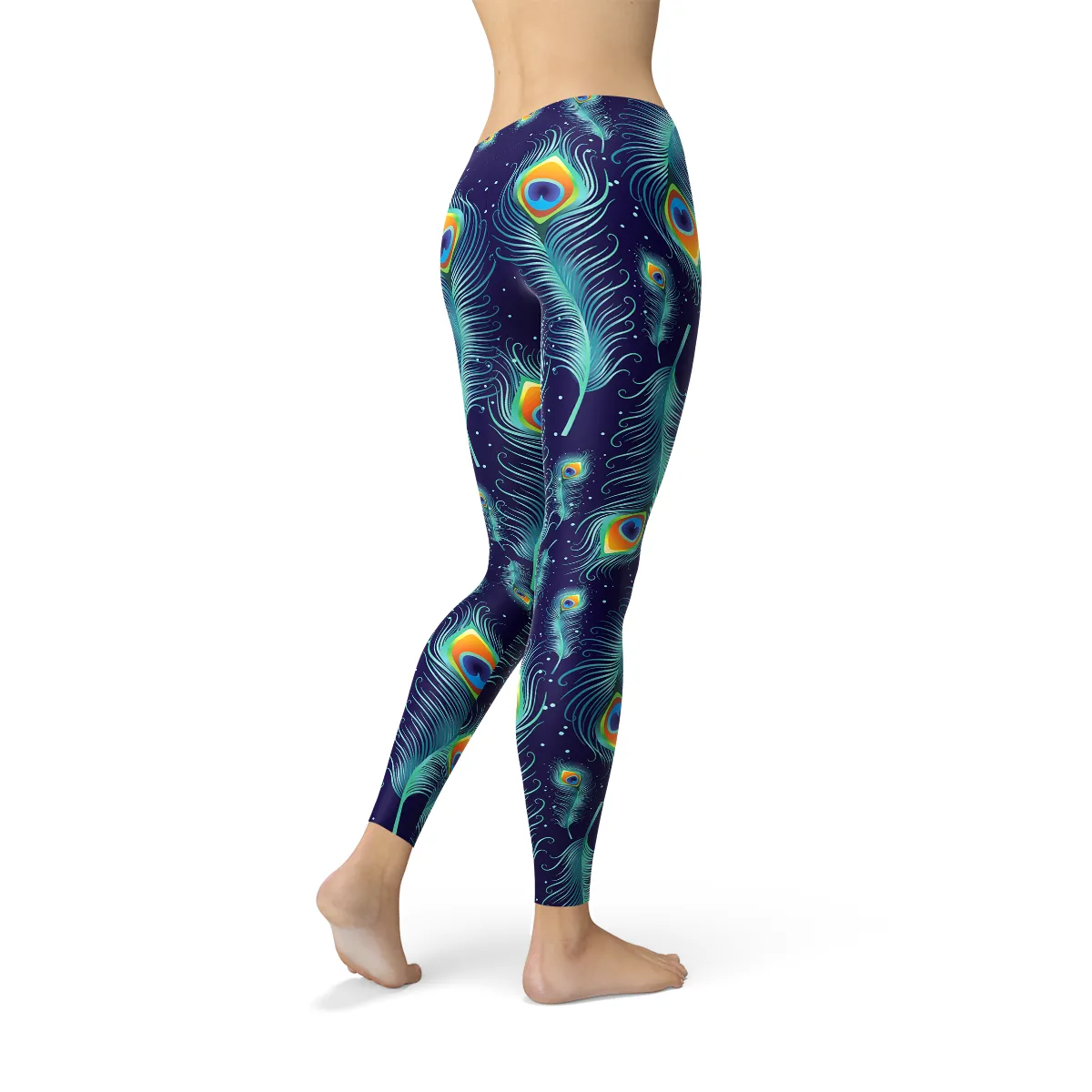 Peacock Paradise Premium Full-Length Leggings