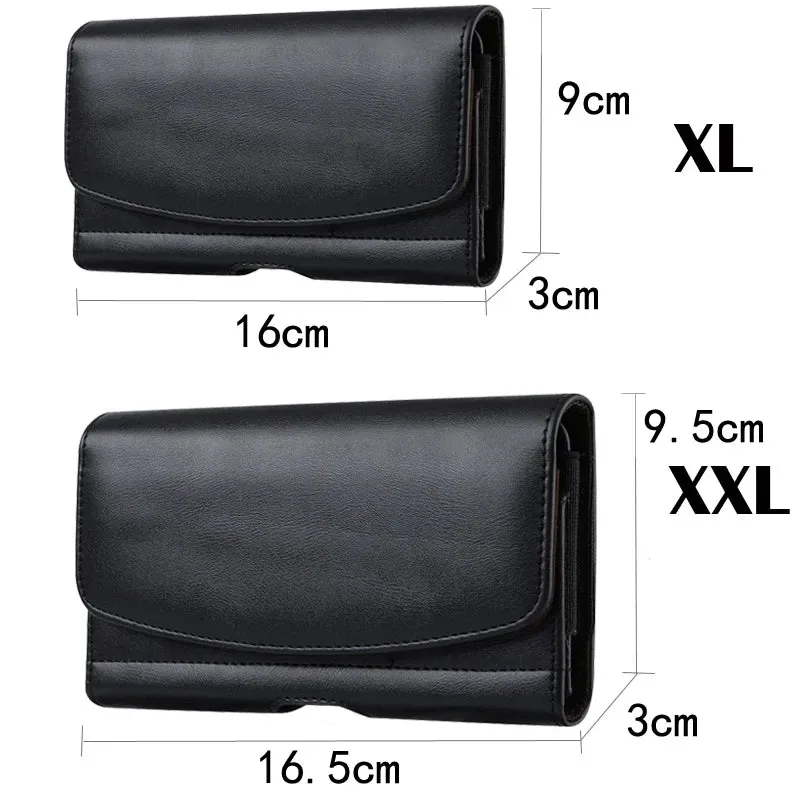 Phone Holster With Belt Clip On Leather Pouch Waist Bag iPhone Samsung