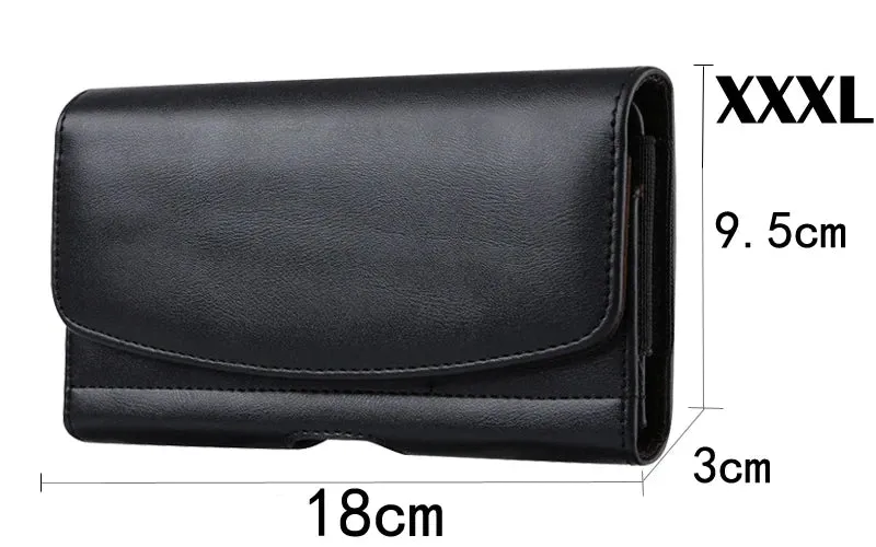 Phone Holster With Belt Clip On Leather Pouch Waist Bag iPhone Samsung