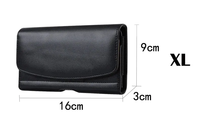 Phone Holster With Belt Clip On Leather Pouch Waist Bag iPhone Samsung