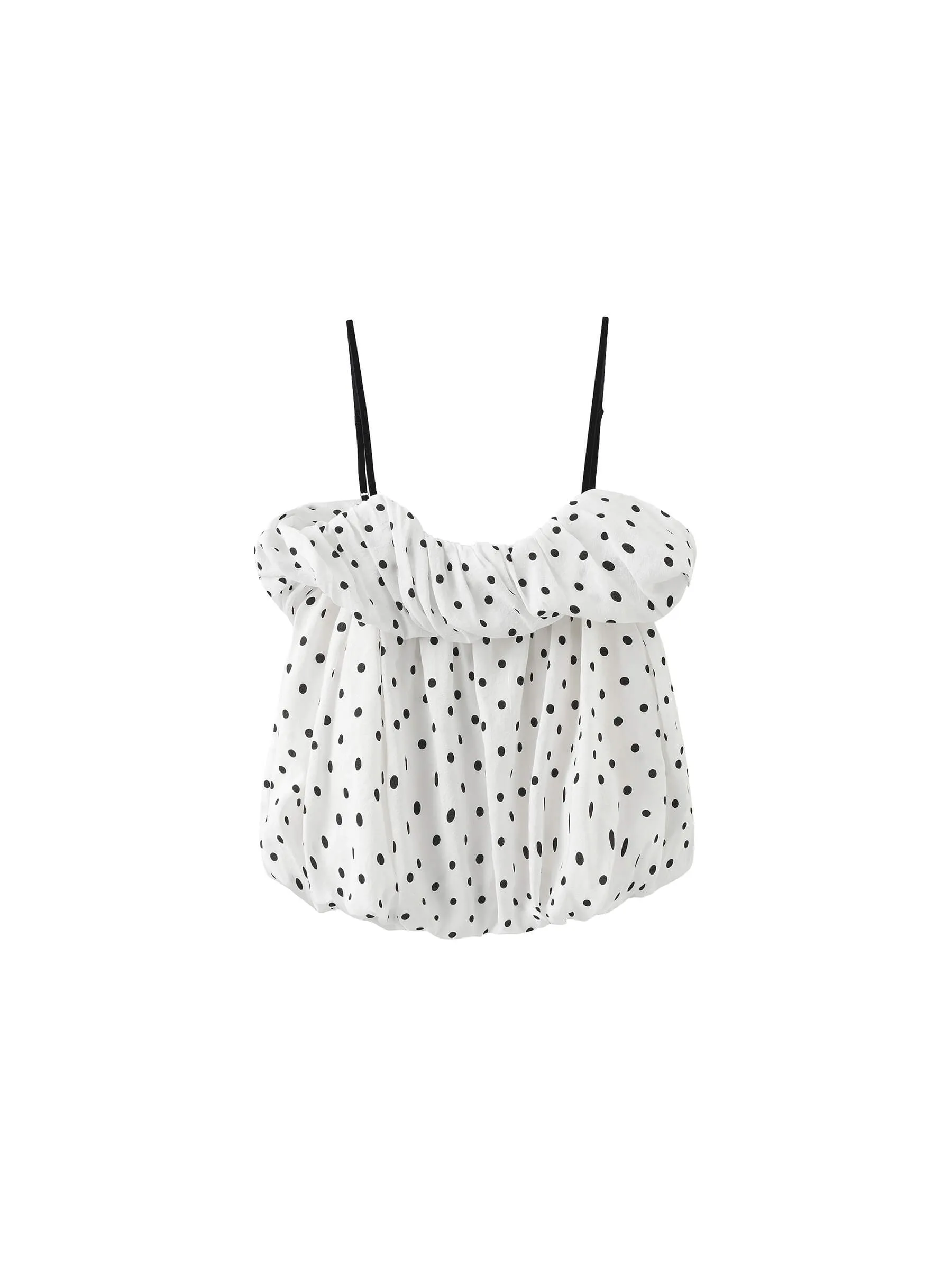 Polka Dots Print Cropped Cami Top