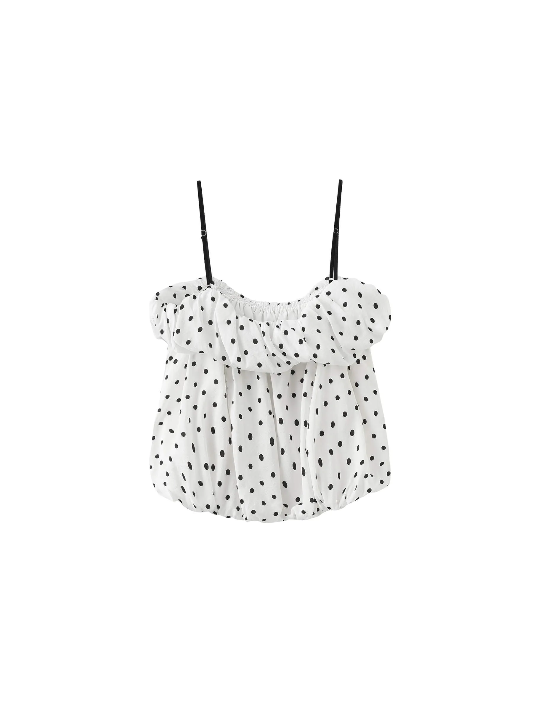 Polka Dots Print Cropped Cami Top