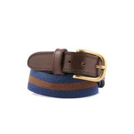 RAF Blue & Caramel Canvas Webbing Belt