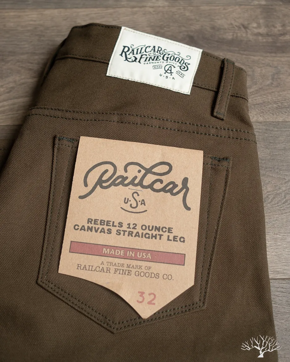 Rebels Duck Canvas Pants - Seaweed Green