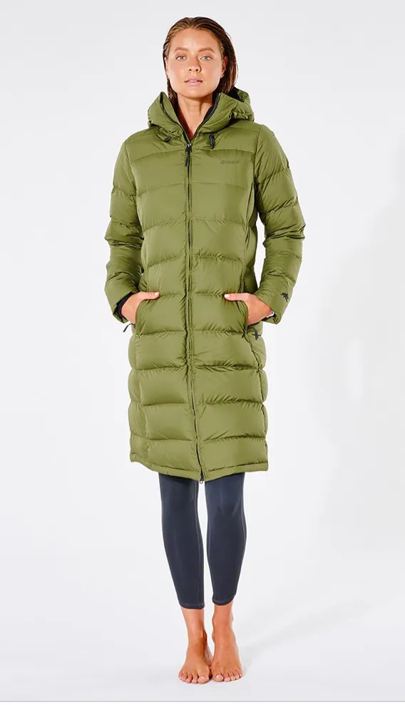 Ripcurl Ladies Anti Series Elite Longline Jacket - Olive