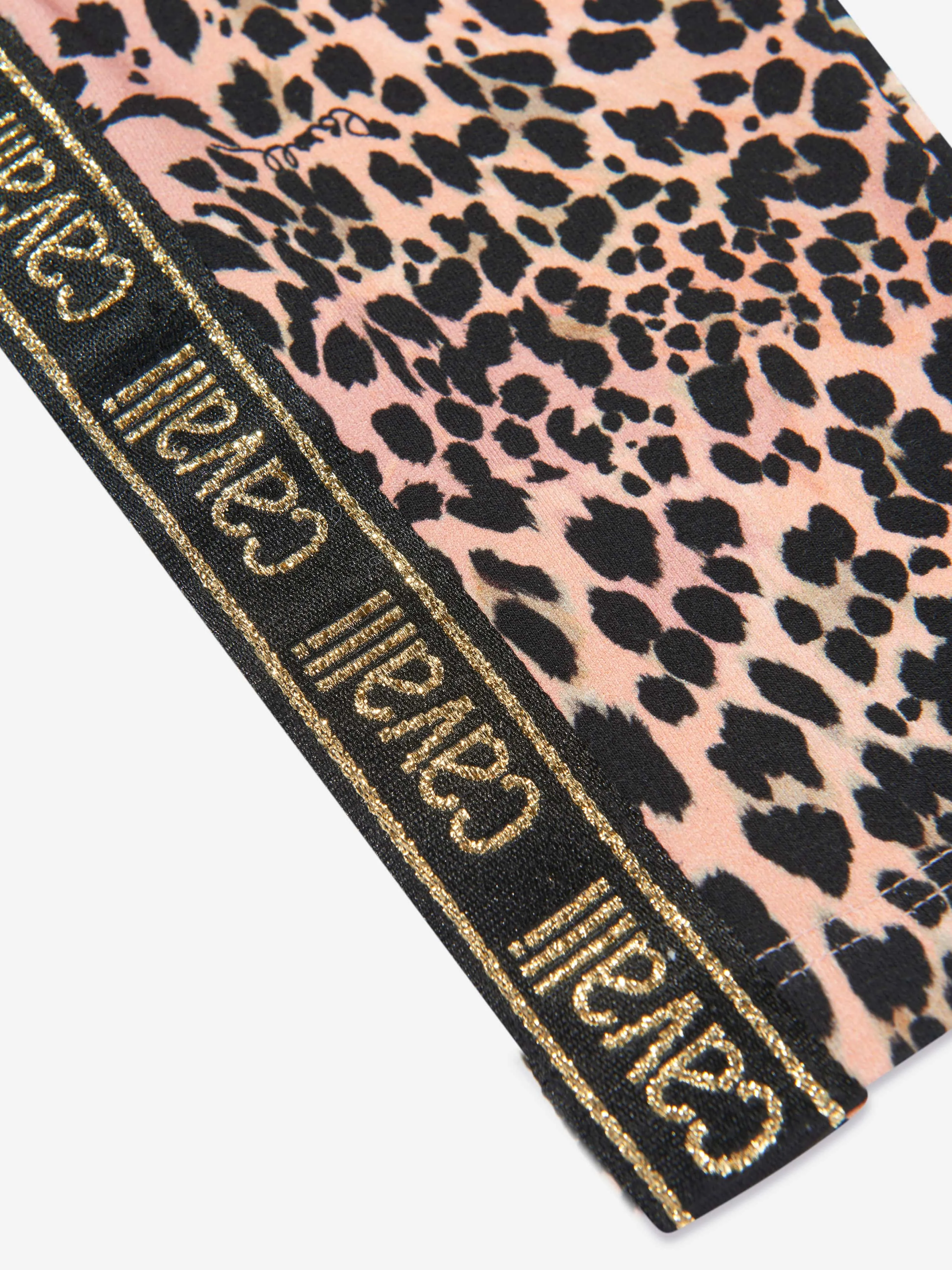 Roberto Cavalli Girls Cotton Leopard Print Leggings