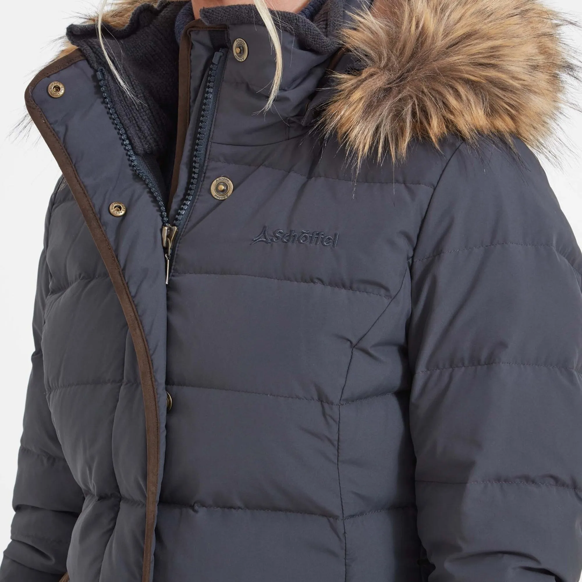 Schoffel Ladies Mayfair II Down Coat - Gunmetal