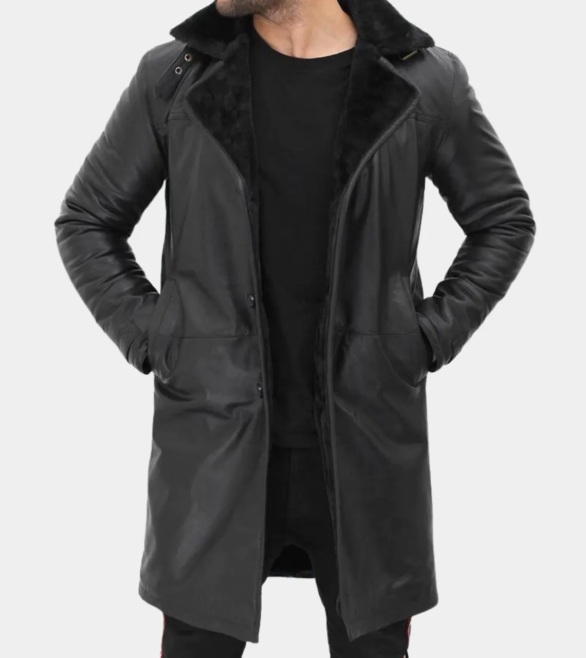 Shearling Lambskin Men's Leather Coat