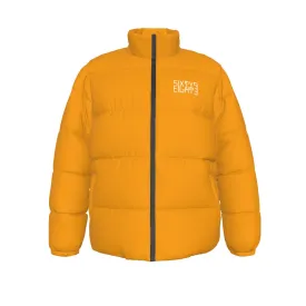 Sixty Eight 93 Logo White Orange Unisex Puffer Jacket