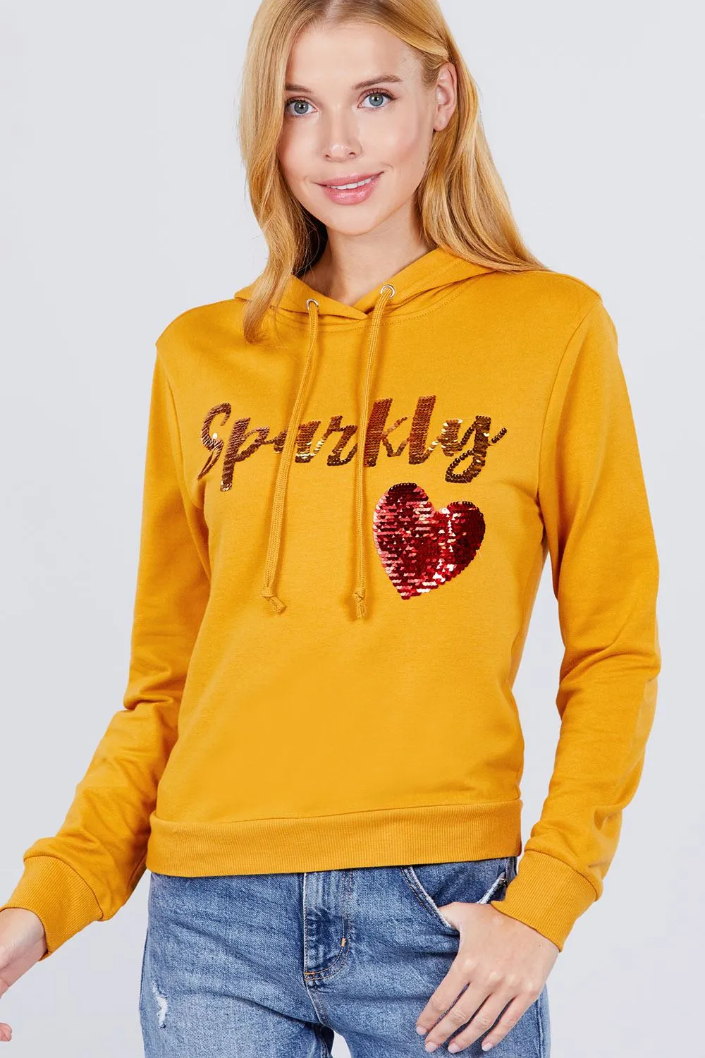 Sparkly Sequins Hoodie Pullover