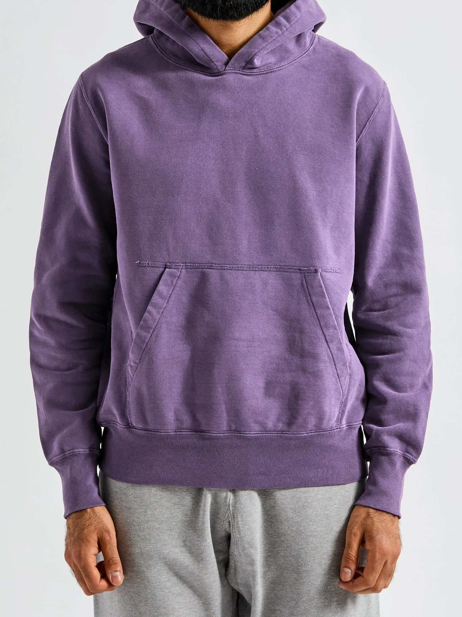 Special Finish Pullover Hoodie in Purple Navy