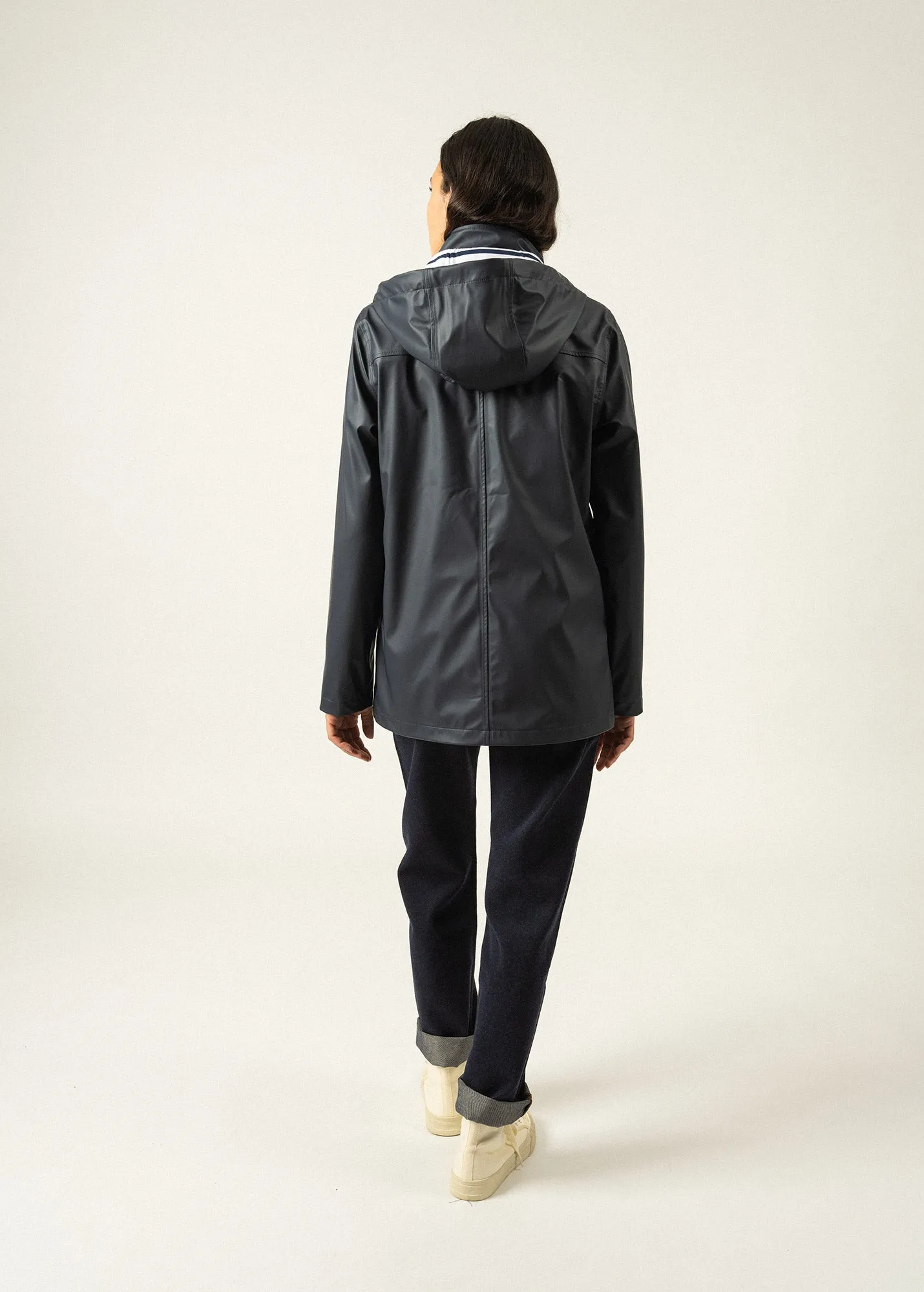 Ste Morgane parka - waterproof, striped jersey lining (MARINE)