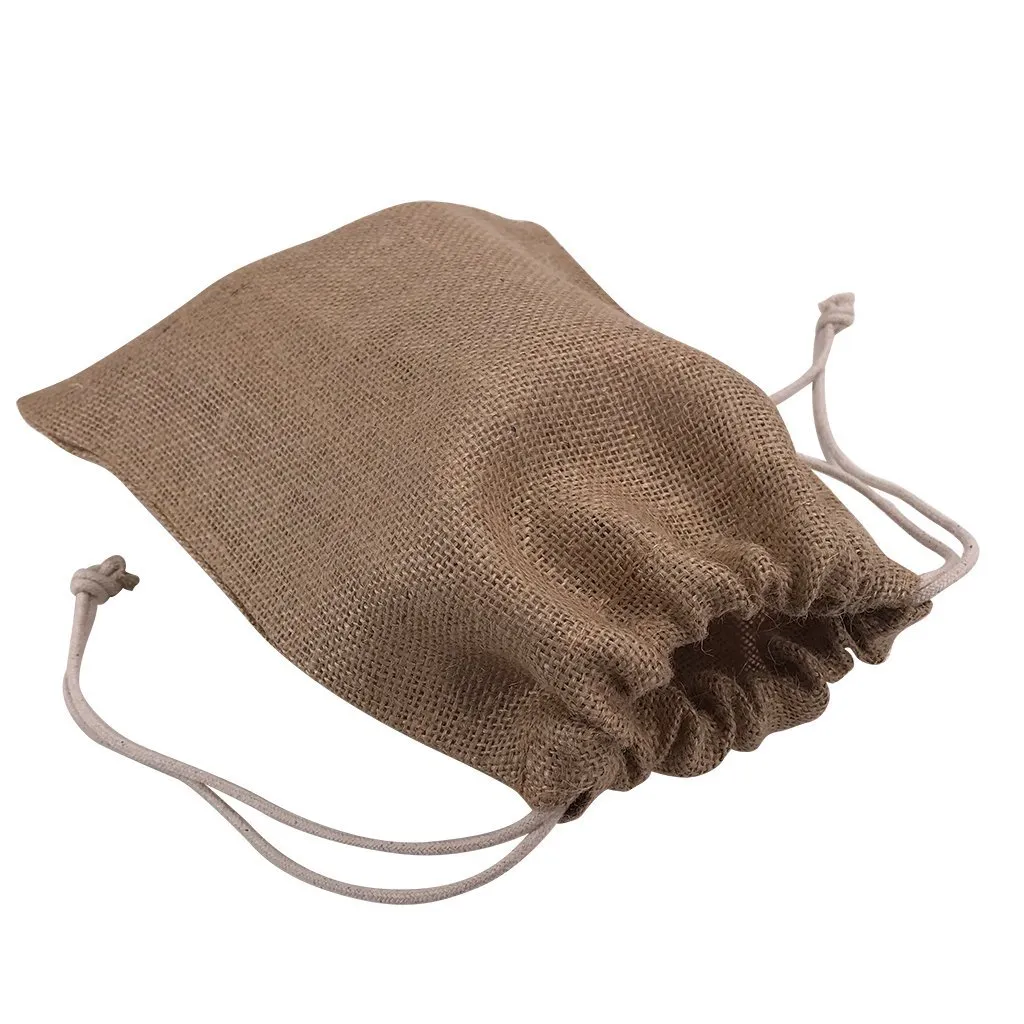 Stock Jute Drawstring Bag-Medium(SJB-11T)