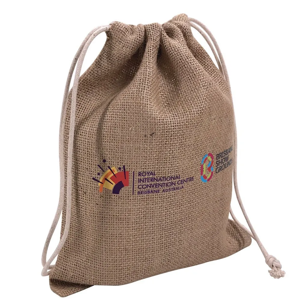 Stock Jute Drawstring Bag-Medium(SJB-11T)