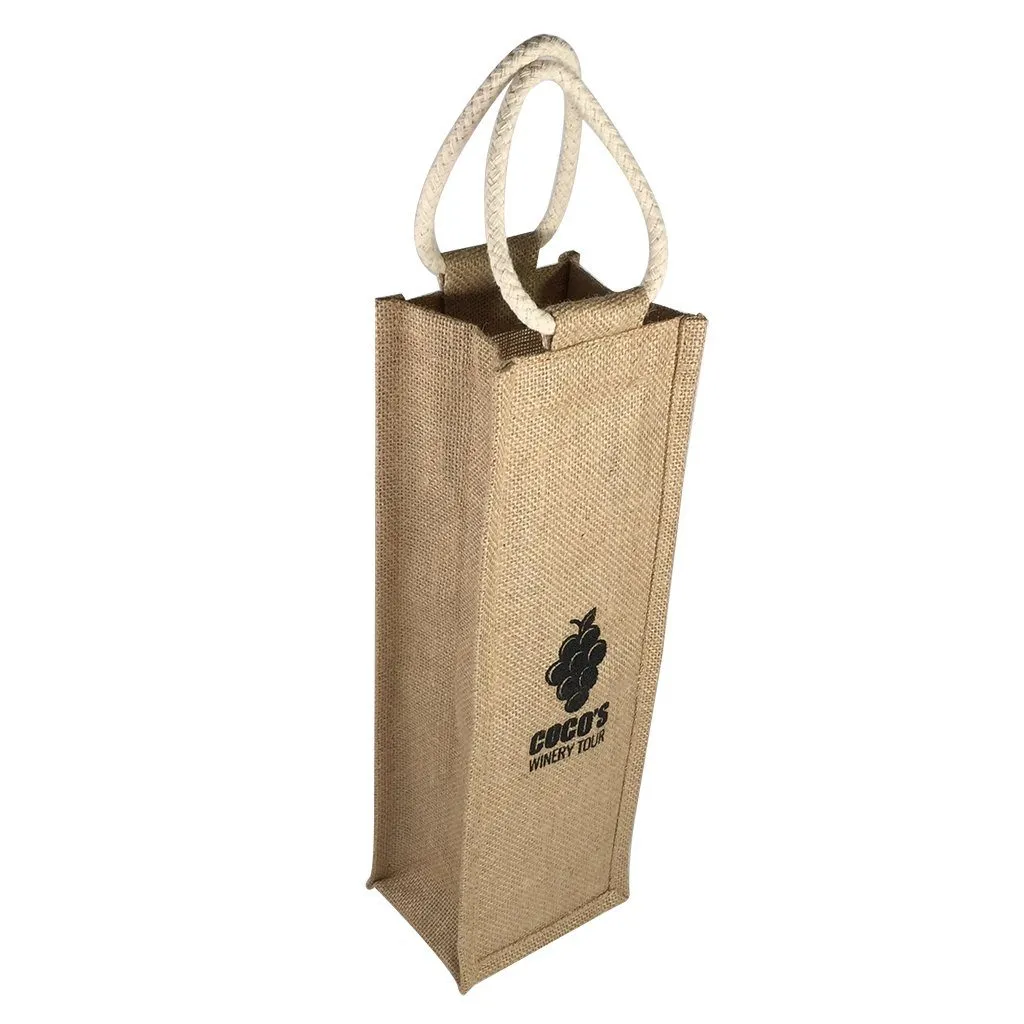 Stock Jute Wine Carrier-Single Bottle(SJB-13T)