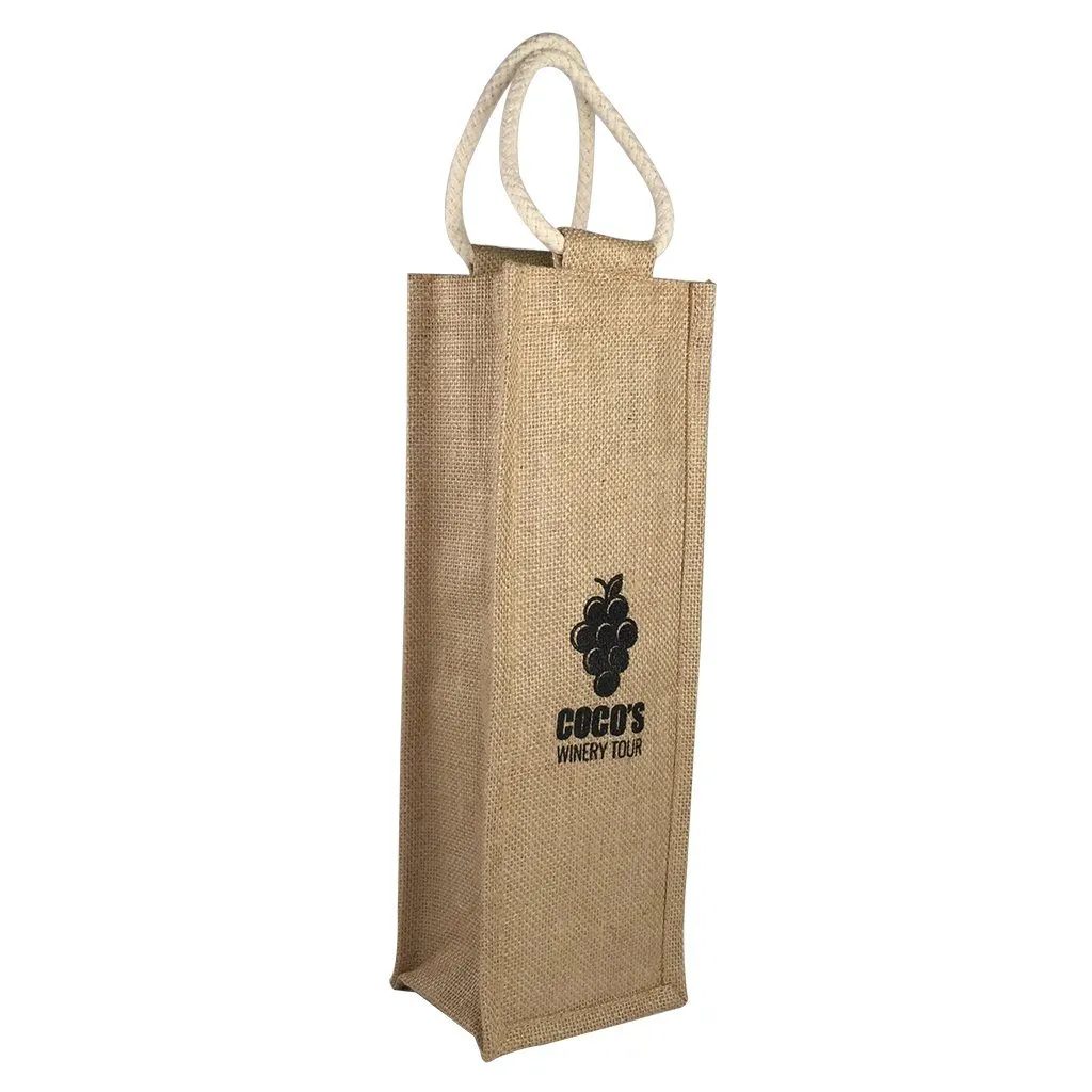 Stock Jute Wine Carrier-Single Bottle(SJB-13T)