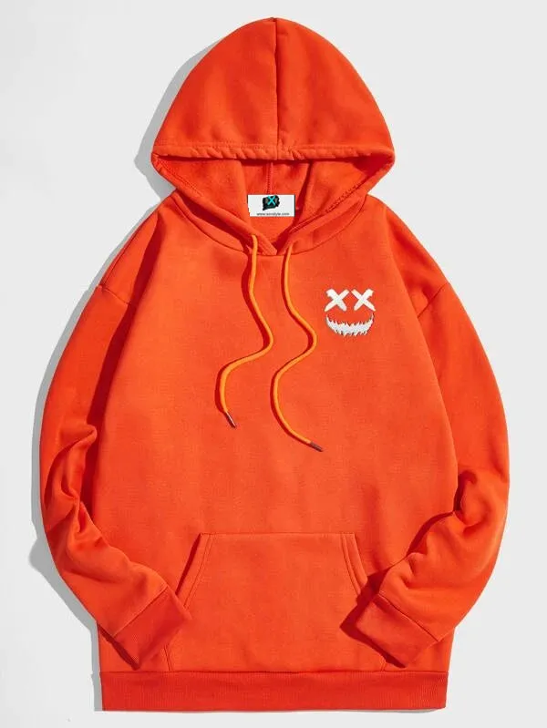 SXV  'BLIND SMILEY’ Printed Cool Aesthetic Sweatshirt Hoodie