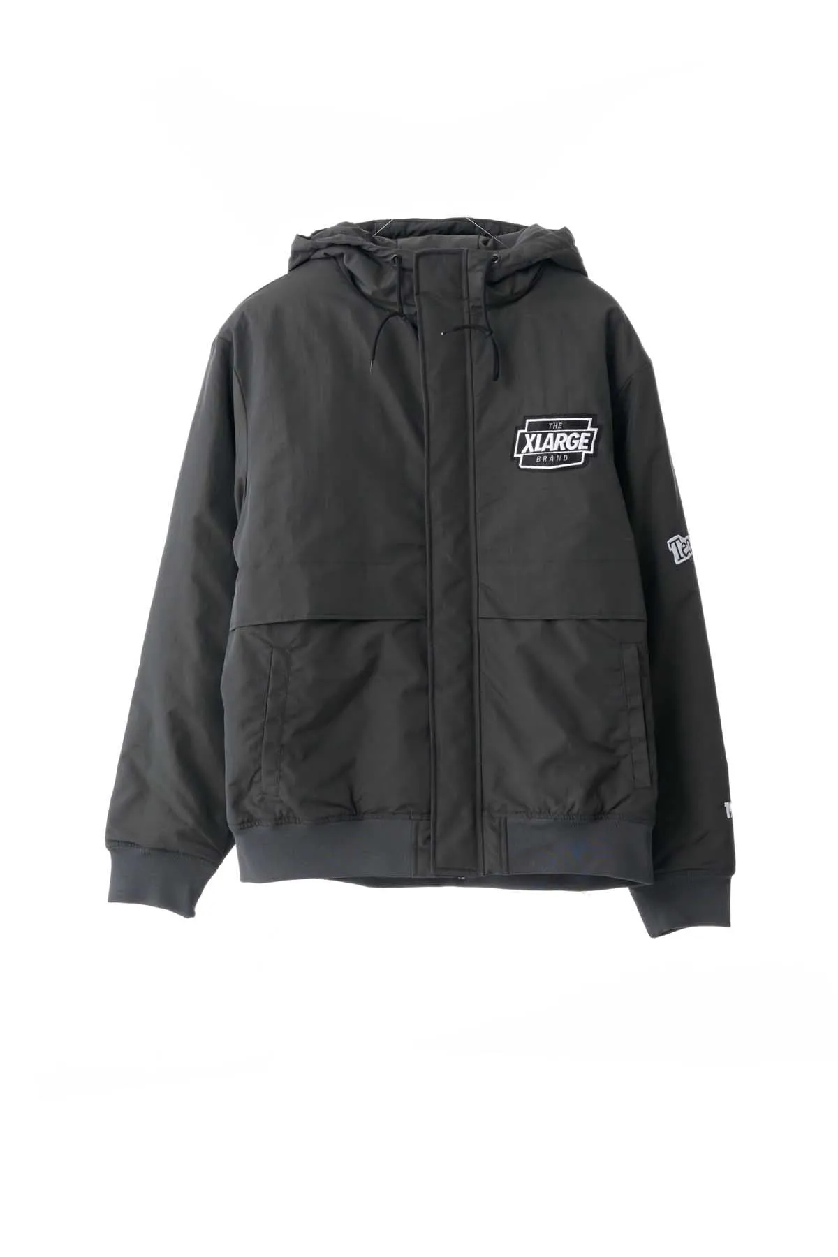 TEAM NYLON PUFFER JACKET - BLACK