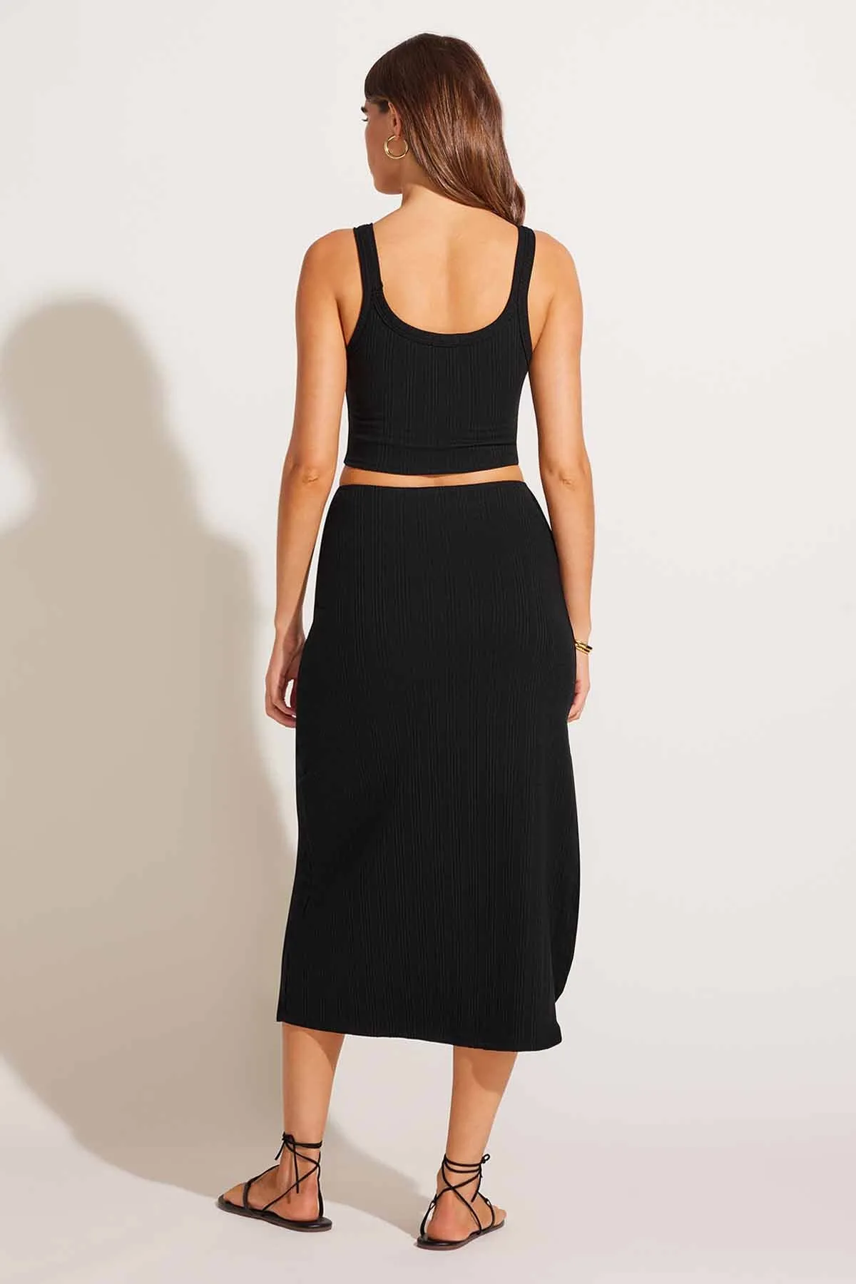 Thalia Skirt - Black Organic Rib