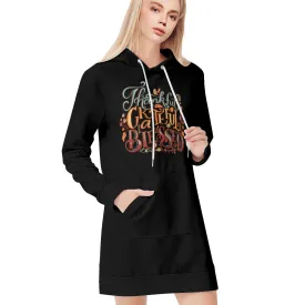 Thankful, Grateful, & Blessed Hoodie Dress