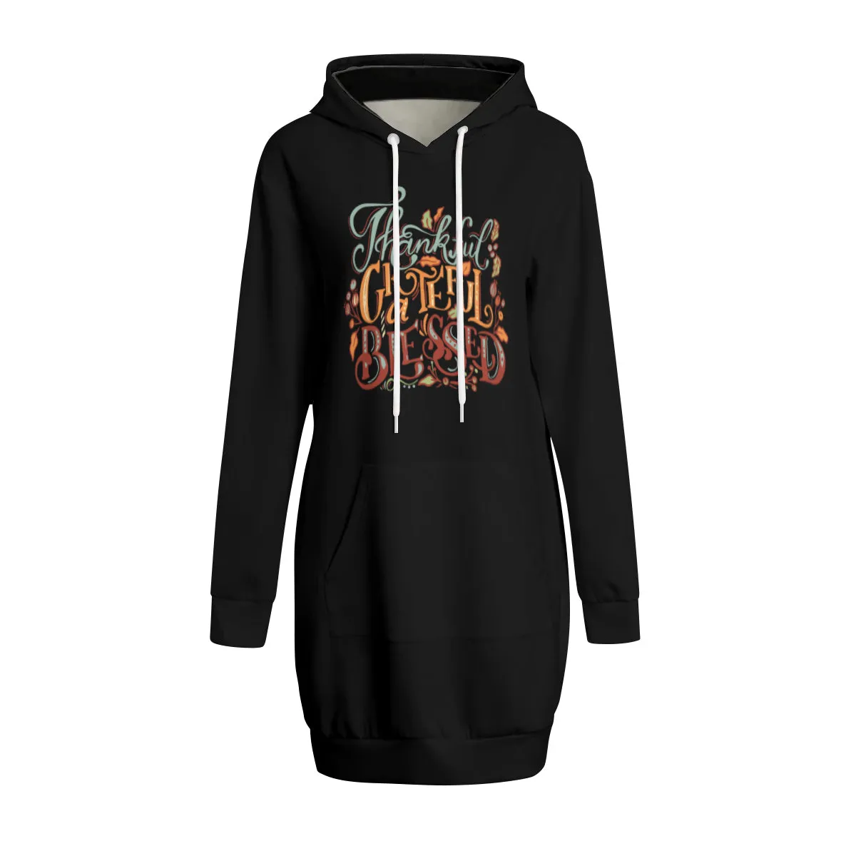 Thankful, Grateful, & Blessed Hoodie Dress