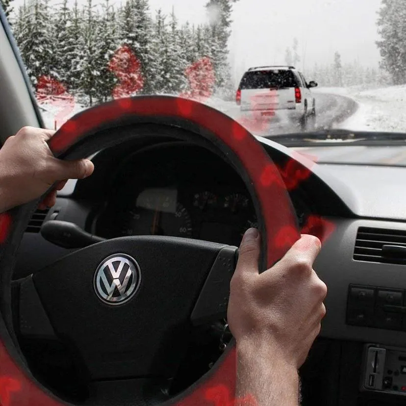 Tight Fit Heated Car Steering Wheel Cover