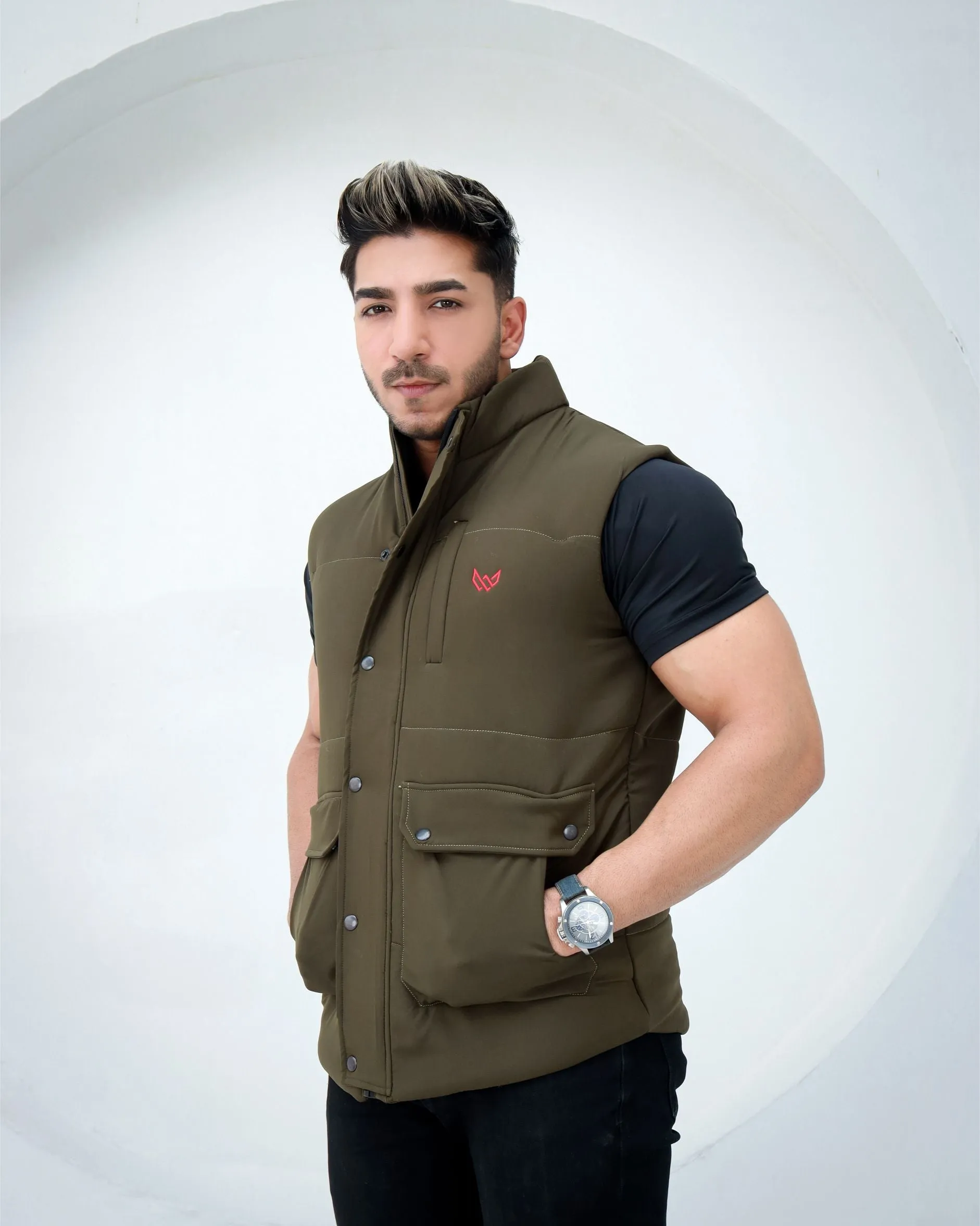 Trail Vest Jacket - Olive