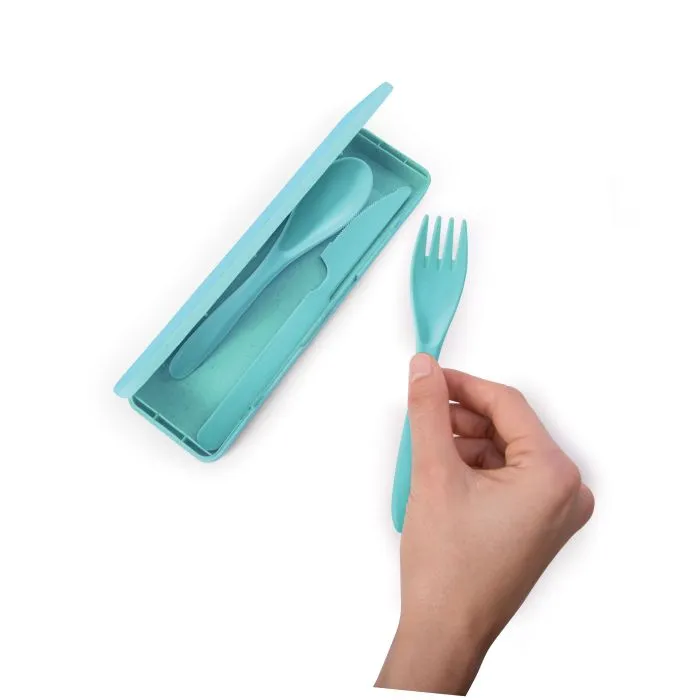 Travel Cutlery Set Wheat Straw - Assorted Colours