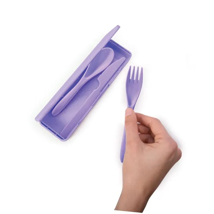 Travel Cutlery Set Wheat Straw - Assorted Colours