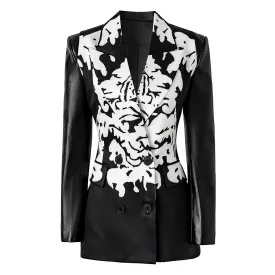 Trend4us Bold Floral Contrast Blazer