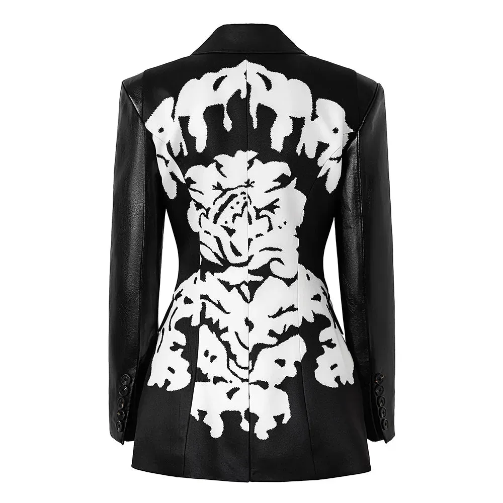 Trend4us Bold Floral Contrast Blazer