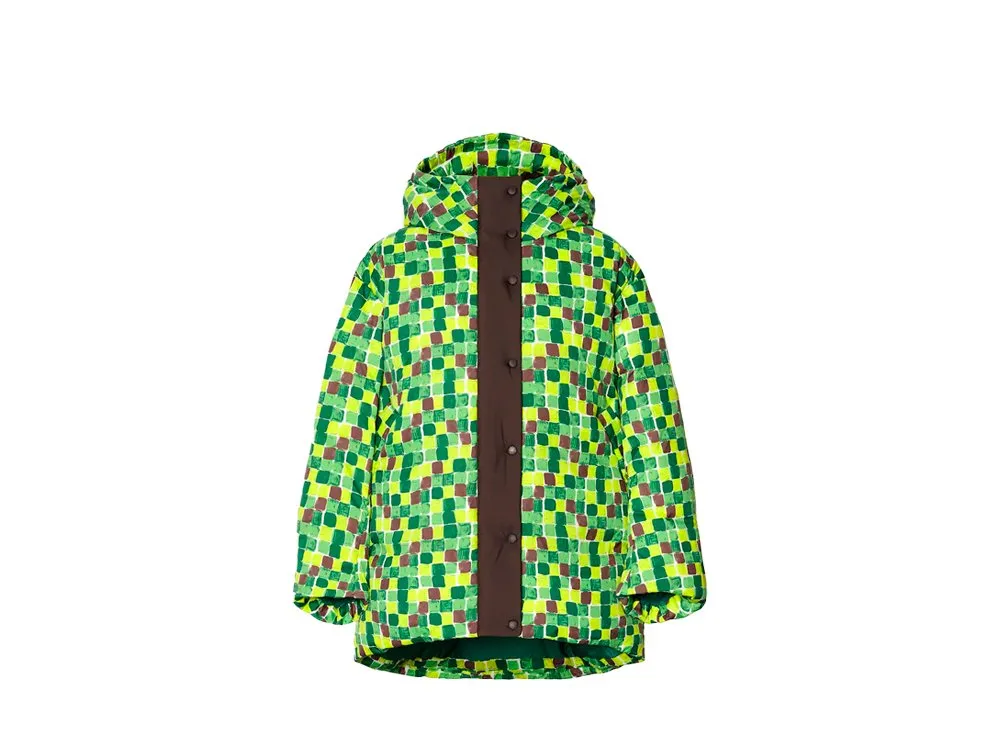 Uniqlo Marni Down Oversized Hooded Coat Marni Green Print